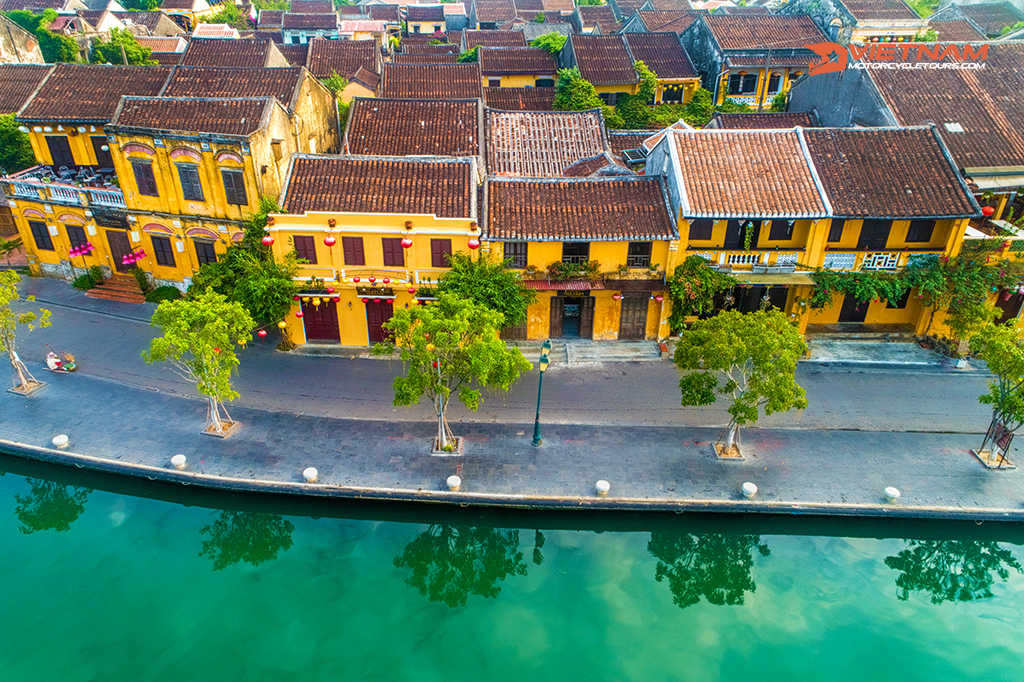 Hoi An, Vietnam : Panorama Aerial view of Hoi An ancient town, UNESCO world heritage, at Quang Nam province. Vietnam. Hoi An is one of the most popular destinations in Vietnam