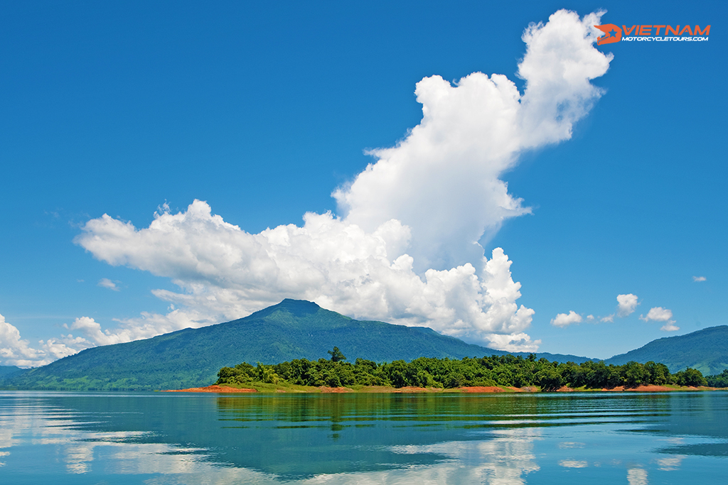 Nam Ngum reservoir in Laos