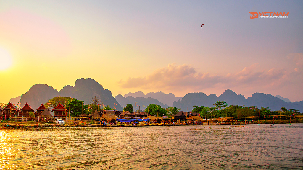 The Lao city of Vang Vieng, Laos