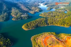 Tuyen Lam lake. Da Lat, Central highland Vietnam