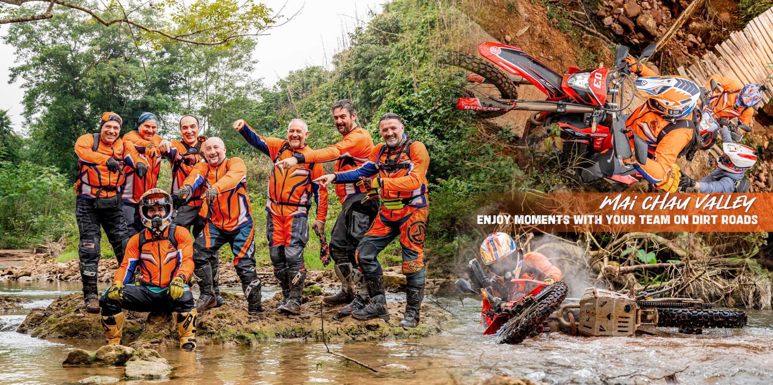 Scenic ride through the peaceful Mai Chau Valley on a Vietnam Motorcycle Tour - Motorbike Tour VietnamBikers