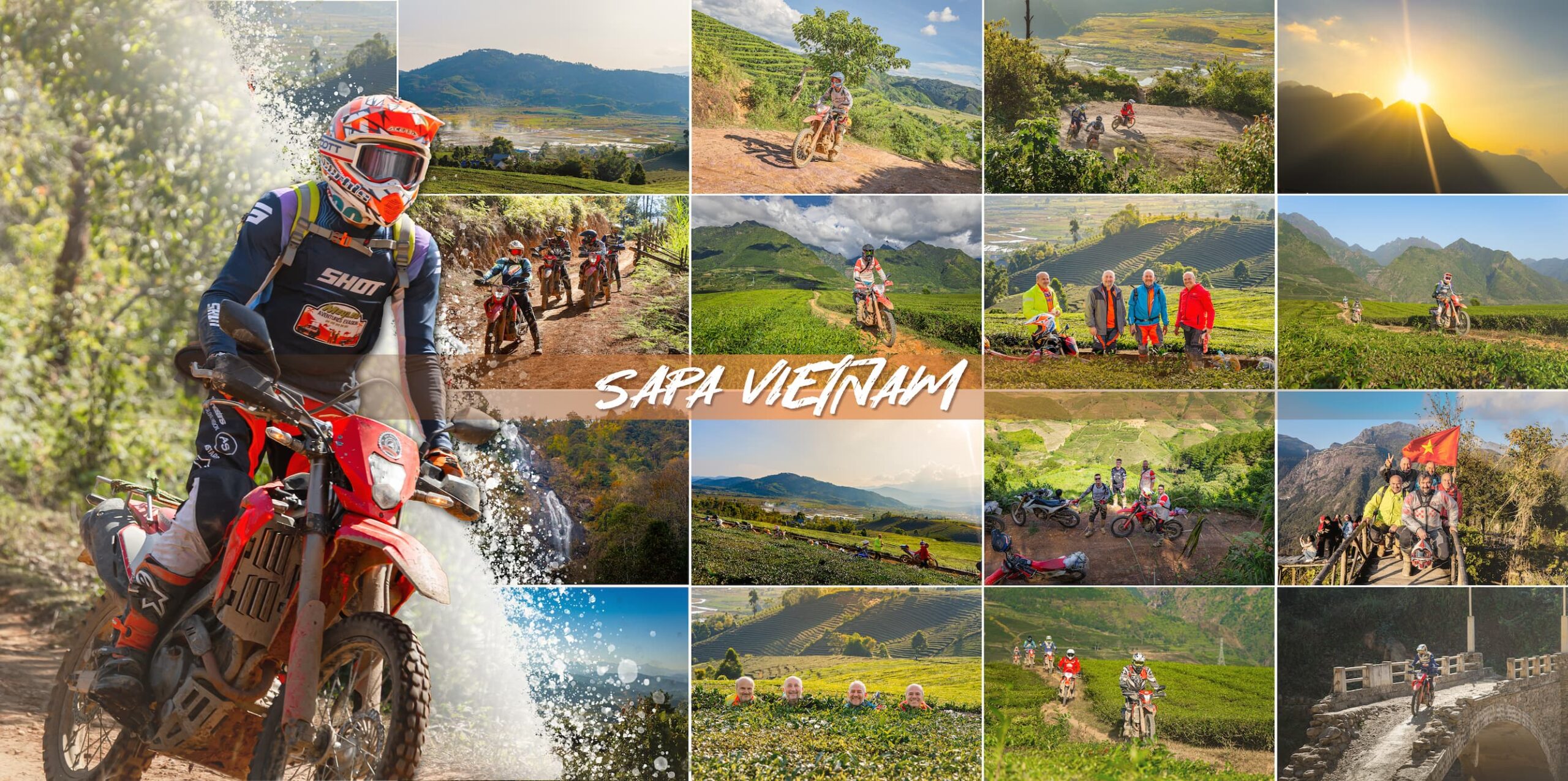 Riding motorbikes through the majestic mountains and clouds of Sapa Vietnam - Motorbike Tour VietnamBikers
