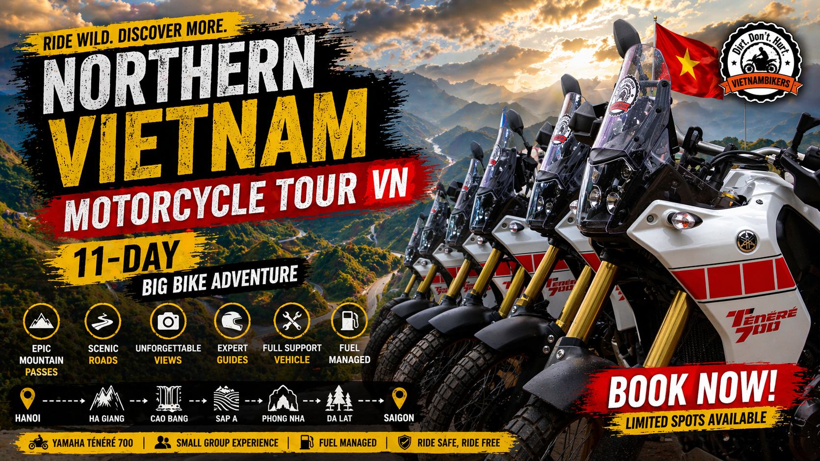 11 day northern vietnam motorcycle tour vn big bike adventure - Motorcycle Tour VietnamBikers