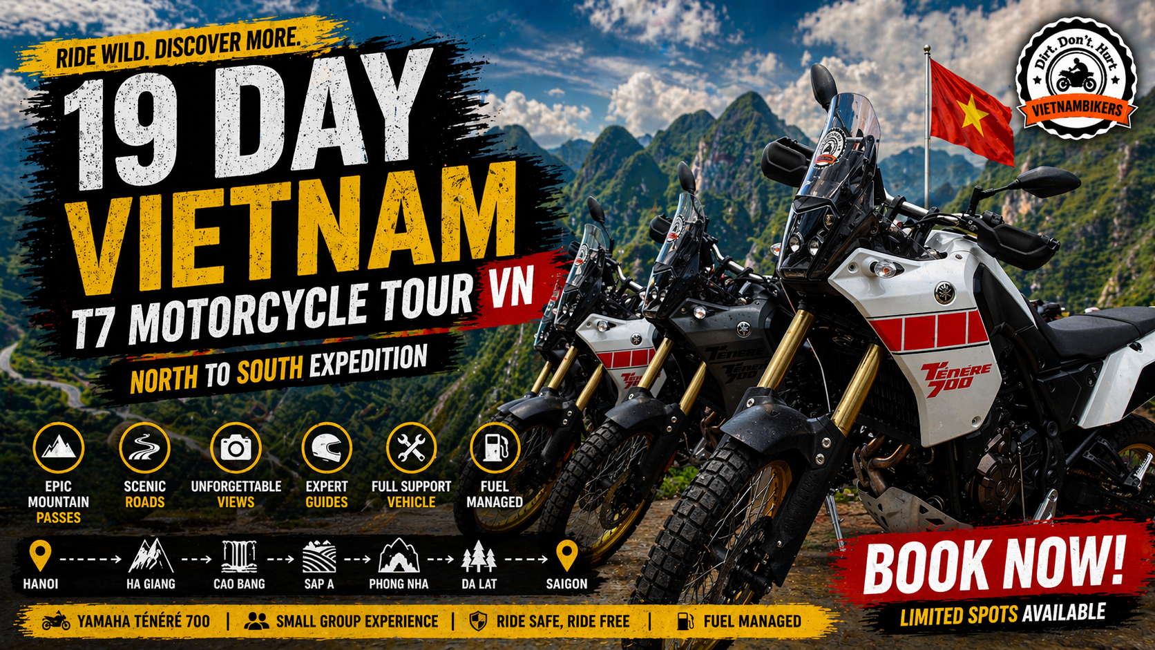 19 day vietnam t7 motorcycle tour vn north to south expedition - Motorcycle Tour VietnamBikers