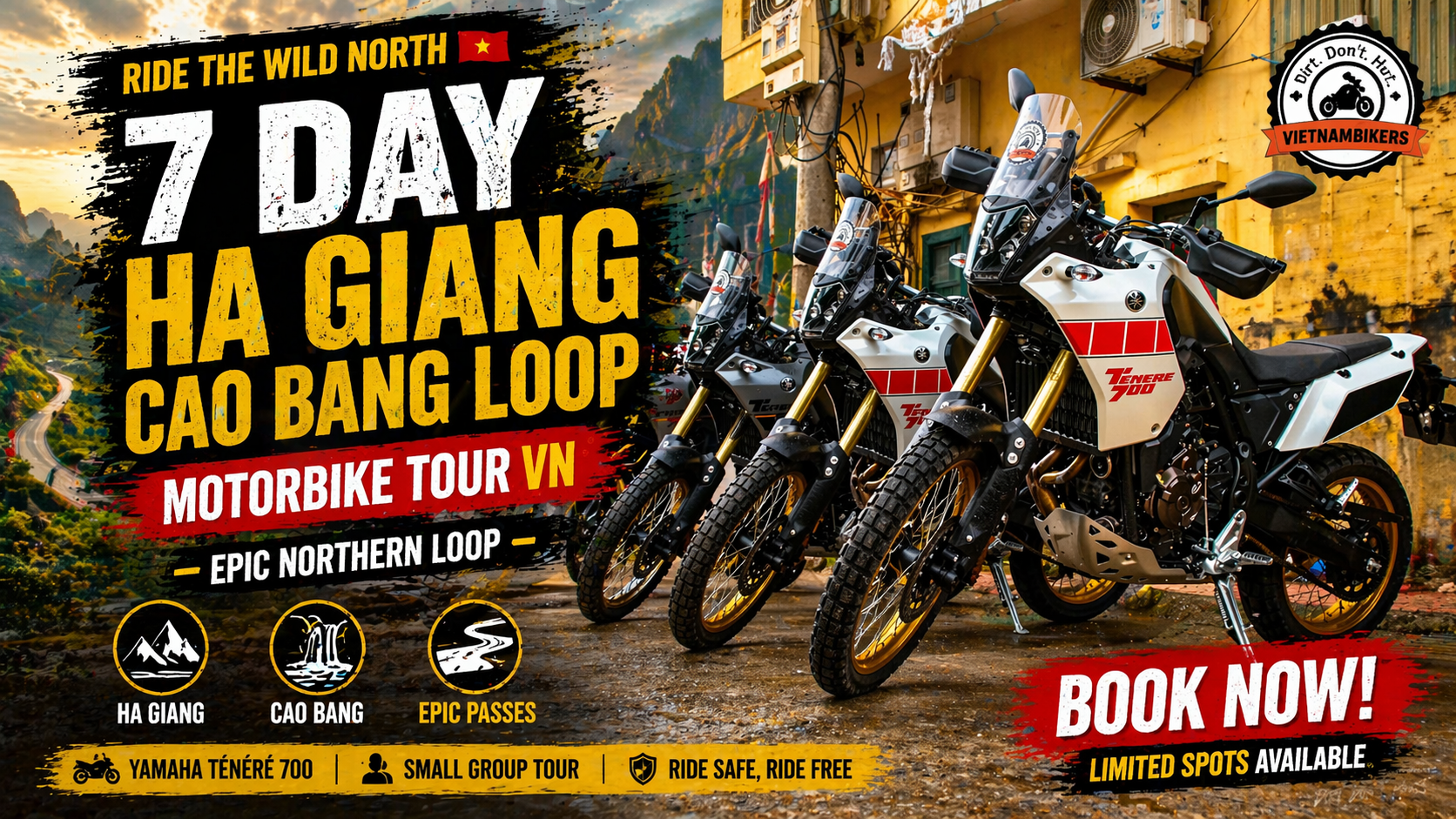 7 day ha giang cao bang motorbike tour vn epic northern loop - Motorcycle Tour VietnamBikers