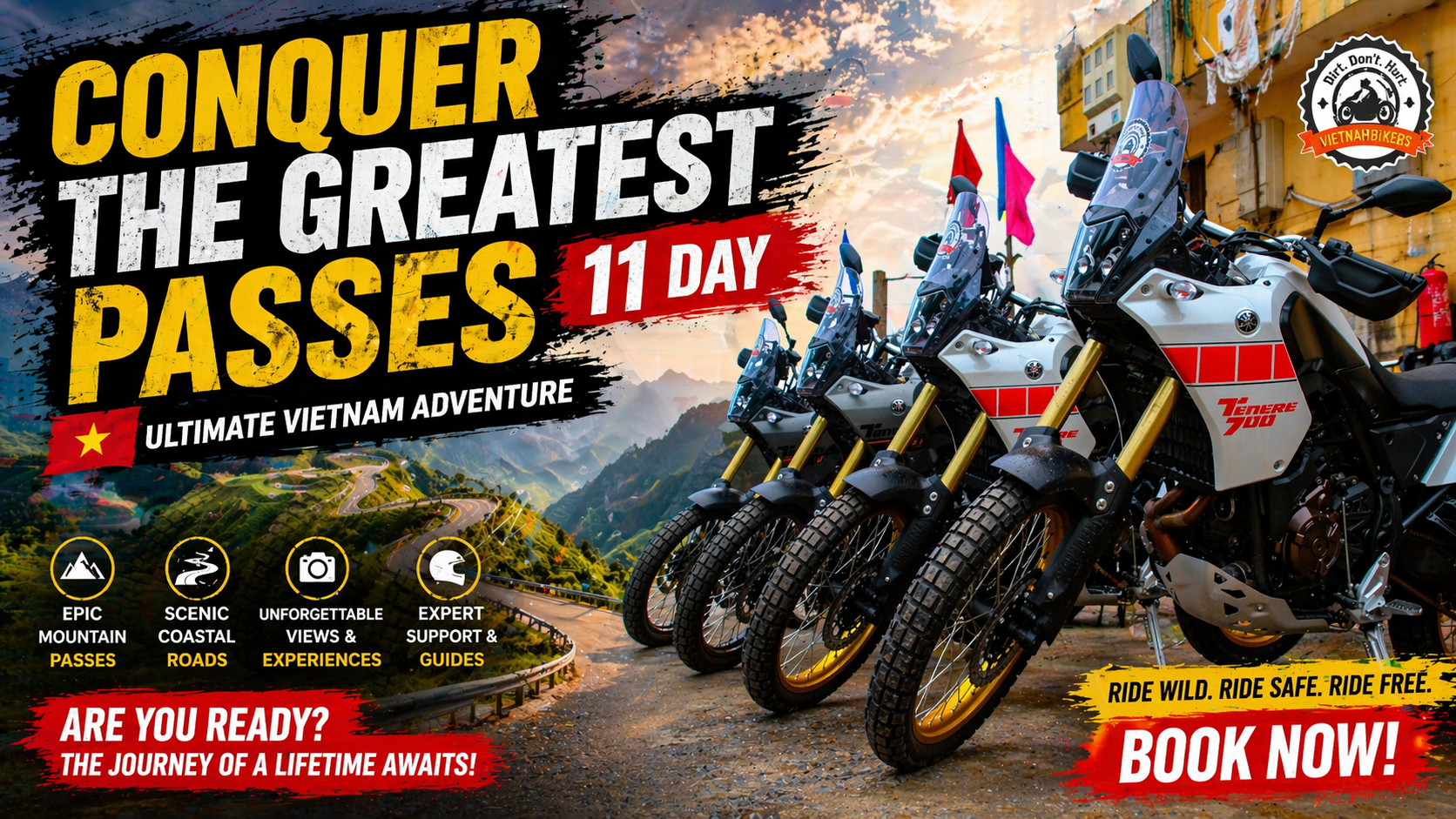 conquer the greatest passes 11 day ténéré 700 motorcycle tour - Motorcycle Tour VietnamBikers