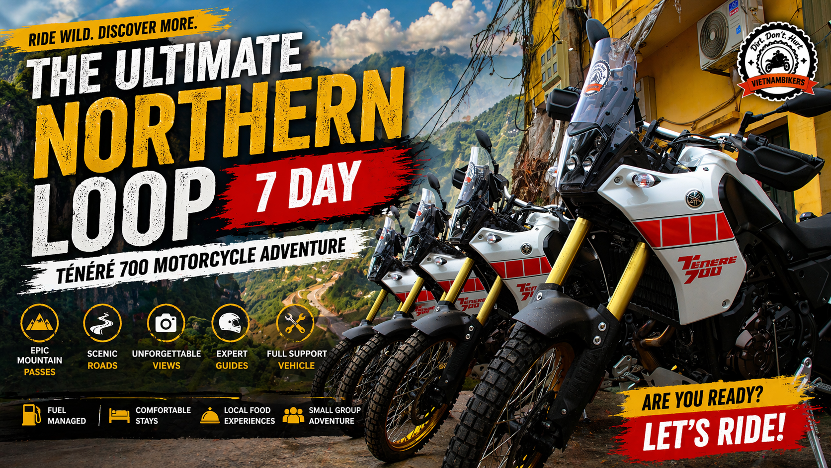 the ultimate northern loop 7 day ténéré 700 motorcycle adventure - Motorcycle Tour VietnamBikers